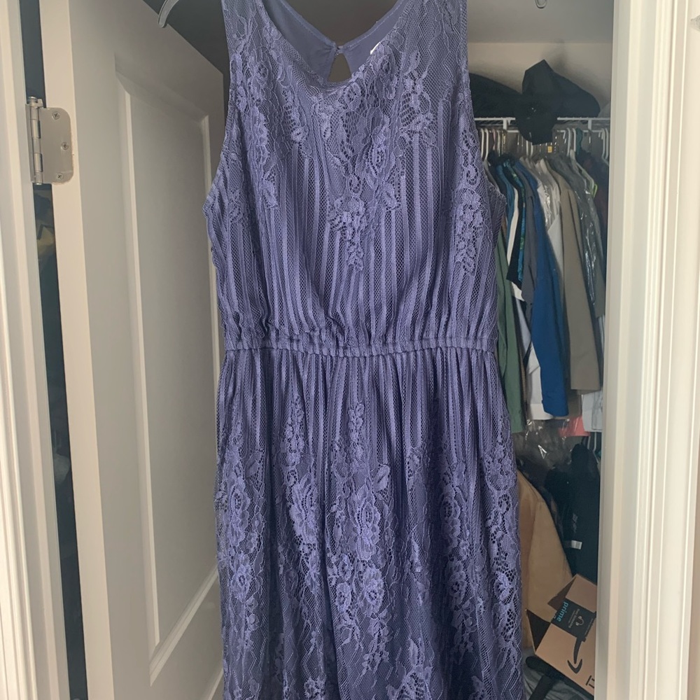 Navy Silk Dress